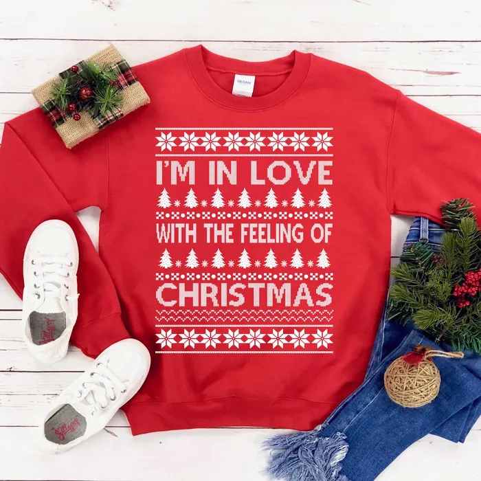 Agate I Am In Love Christmas Sweatshirt Vibrators