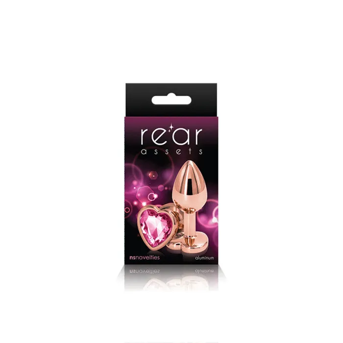 Anal nsnovelties Rear Assets Rose Gold Heart Small Pink