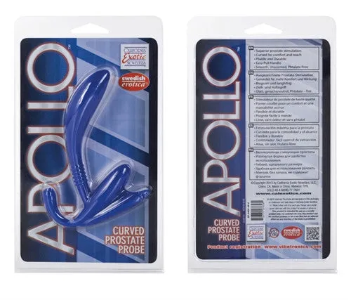 Apollo Curved Prostate Probe - Blue | CalExotics Anal