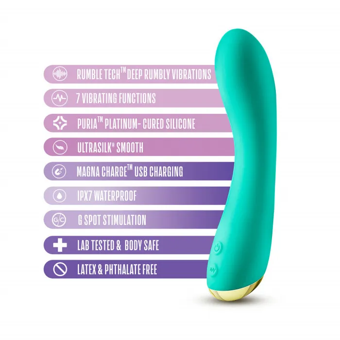 Aria - Luscious Af - Teal | Blush Novelties Vibrators Aria - Luscious Af - Teal | Blush Novelties Vibrators