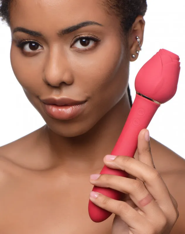 Bloomgasm Sweet Heart Rose 5x Suction Rose and 10x Vibrator Pink XR Brands inmi Vibrators