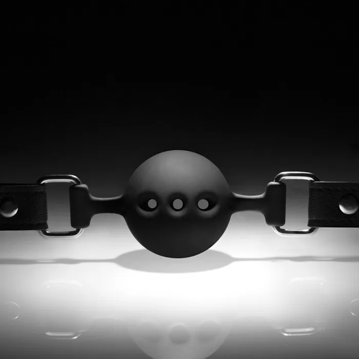 Blush Novelties Anal | Noir - Breathable Silicone Ball Gag - Black