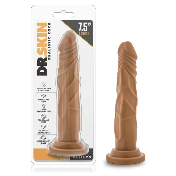 Blush Novelties Dr Skin Basic 7.5in Mocha | Female Sex Toys Blush Novelties Dr Skin Basic 7.5in Mocha | Female Sex Toys