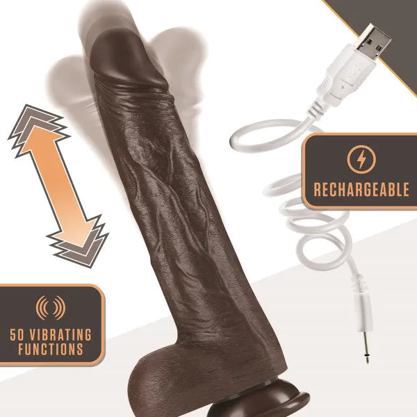 Blush Novelties Female Sex Toys | Dr Skin Dr Murphy 8in Dildo Thrusting Chocolate