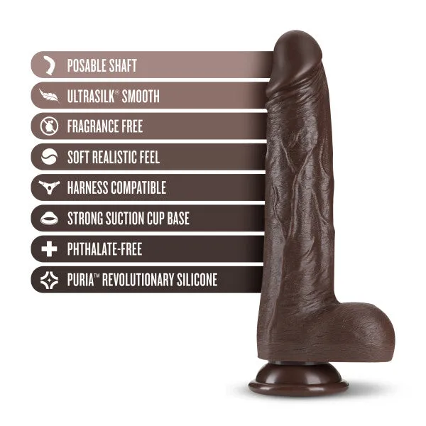 Blush Novelties Female Sex Toys | Dr Skin Dr Murphy 8in Dildo Thrusting Chocolate
