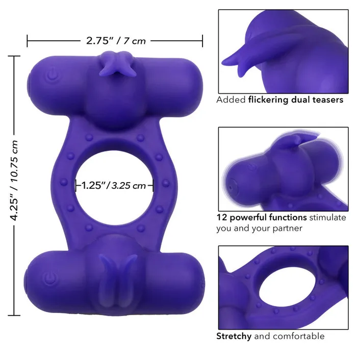 CalExotics Vibrators | Silicone Rechargeable Triple Orgasm - Purple CalExotics Vibrators | Silicone Rechargeable Triple Orgasm - Purple