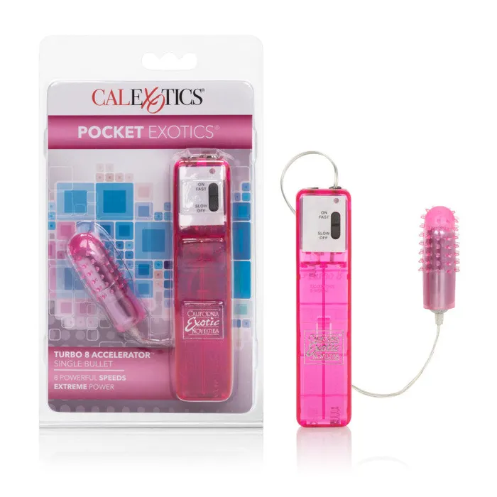 CalExotics Vibrators Turbo 8 Accelerator Bullet Pink