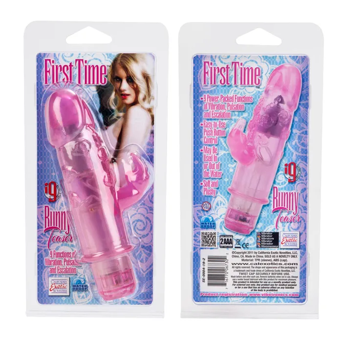 California Exotic Novelties Vibrators | First Time Bunny Teaser Pink
