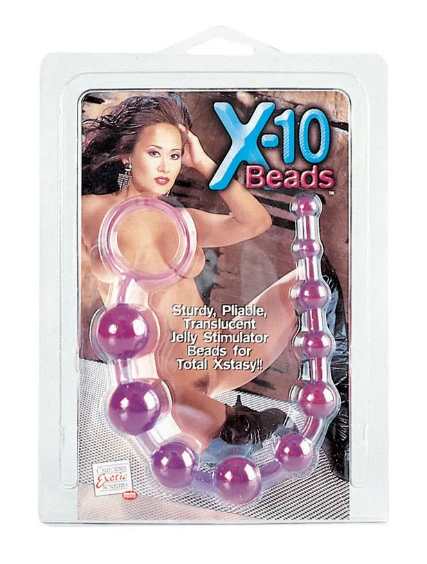 California Exotic Novelties X10 Beadspurple Vibrators