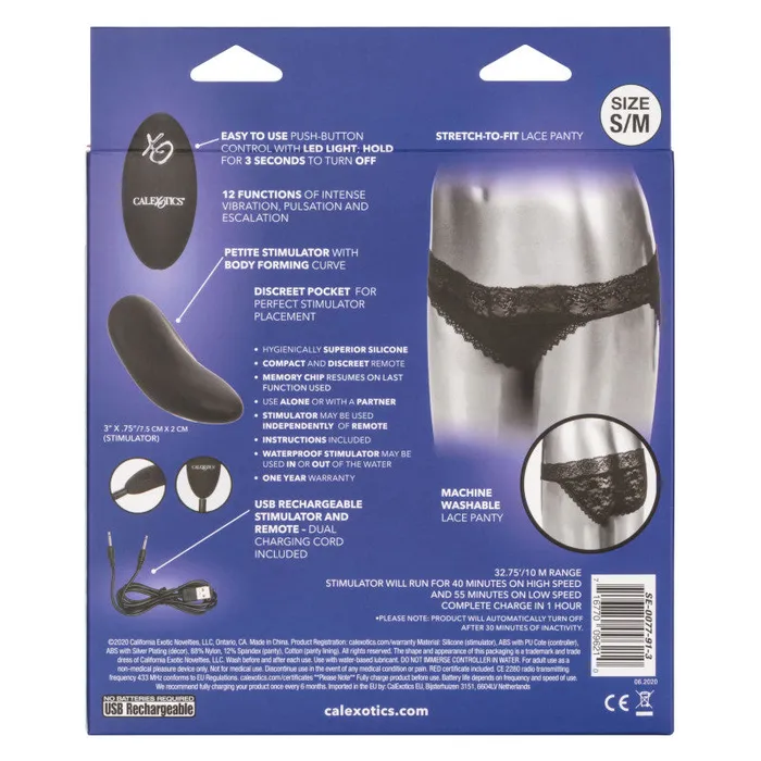 Female Sex Toys | CalExotics Remote Control Lace Panty Set - S/m Female Sex Toys | CalExotics Remote Control Lace Panty Set - S/m