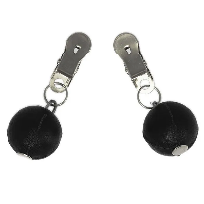 Female Sex Toys Nipple Clamps With Round Black Weights Rimba