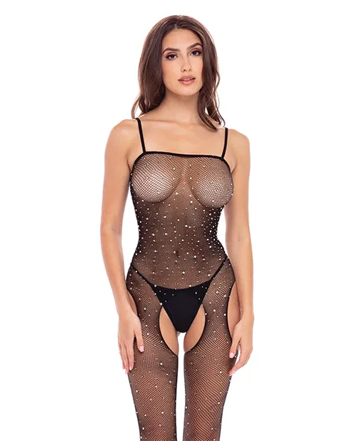 Female Sex Toys RENE ROFE Sparkle Crotchless Body Stocking Black Os