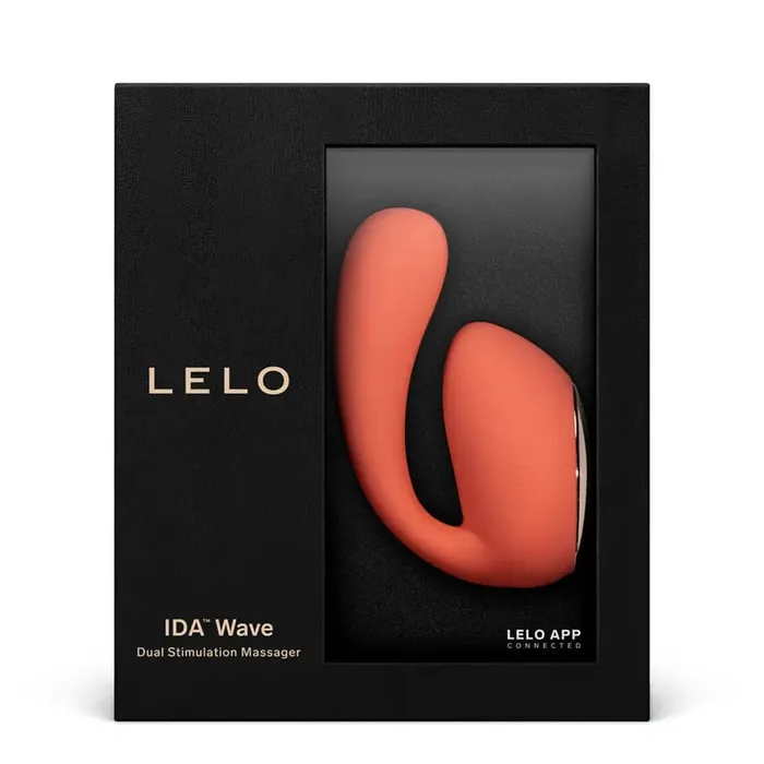 Lelo Vibrators | Lelo IDA Wave Dual Stimulation Massager Coral Red