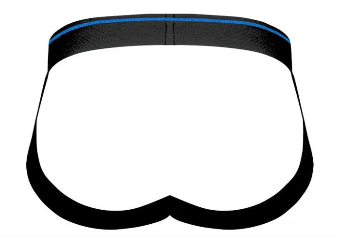 Male Power Anal Retro Sport Panel Jock S M Black Blue