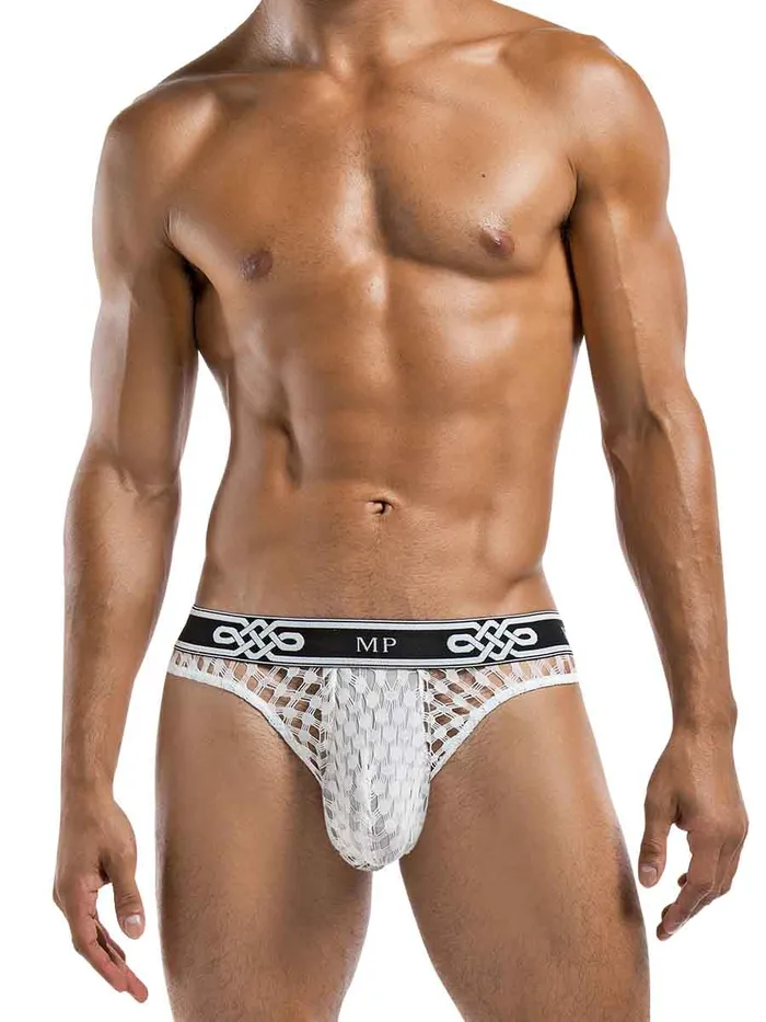 Male Power Lingerie Male Sex Toys Peep Show Lo Rise Thong White Large Xl