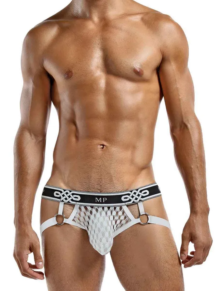 Male Sex Toys Male Power Lingerie Peep Show Jock Ring White Smallmedium
