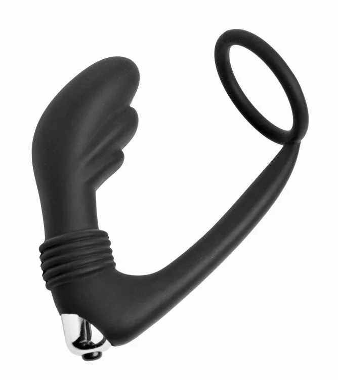 Master Series Prostatic Play Nova Prostate Massager & Cock Ring | XR Brands Male Sex Toys