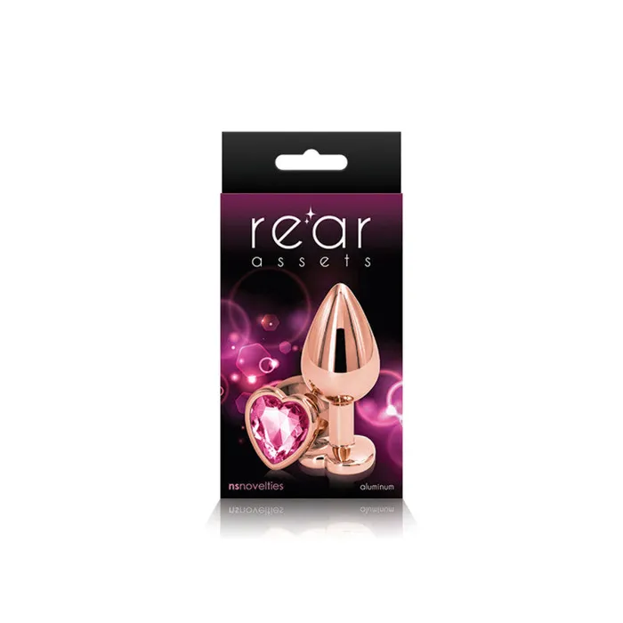 nsnovelties Anal Rear Assets Rose Gold Heart Medium Pink