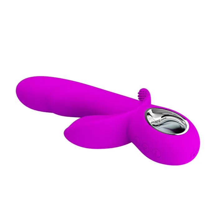 Pretty Love Vibrators | Pretty Love Humphrey Bendable Front and Back  Rabbit - Fuchsia