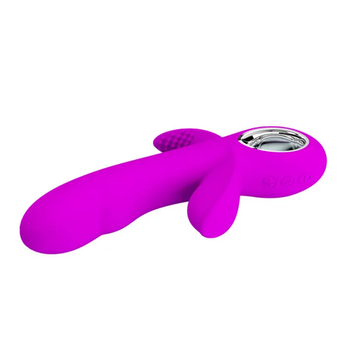 Pretty Love Vibrators | Pretty Love Humphrey Bendable Front and Back  Rabbit - Fuchsia