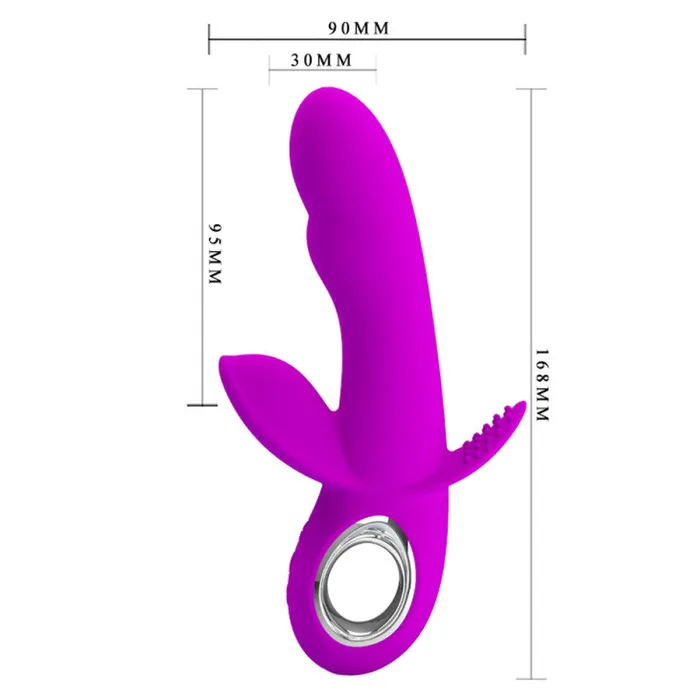 Pretty Love Vibrators | Pretty Love Humphrey Bendable Front and Back  Rabbit - Fuchsia