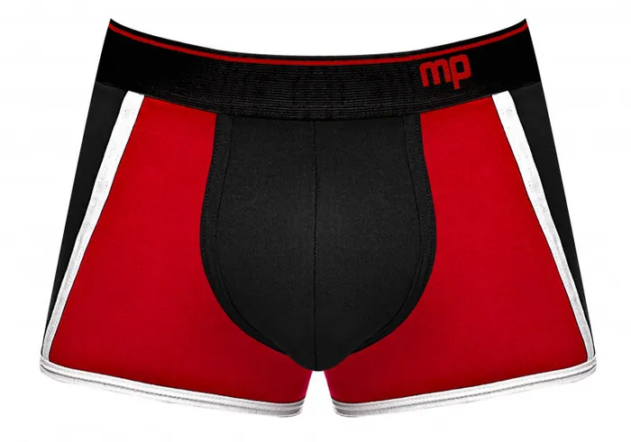 Retro Sport Panel Short- X-Large - Black/ Red | Male Power Anal