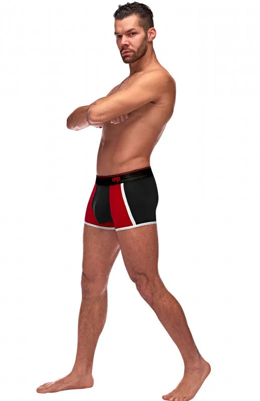 Retro Sport Panel Short- X-Large - Black/ Red | Male Power Anal