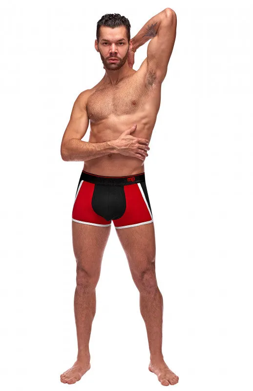 Retro Sport Panel Short- X-Large - Black/ Red | Male Power Anal