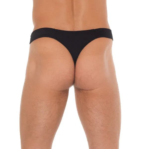 Rimba Female Sex Toys | Mens Black GString With Zipper On Pouch Rimba Female Sex Toys | Mens Black GString With Zipper On Pouch