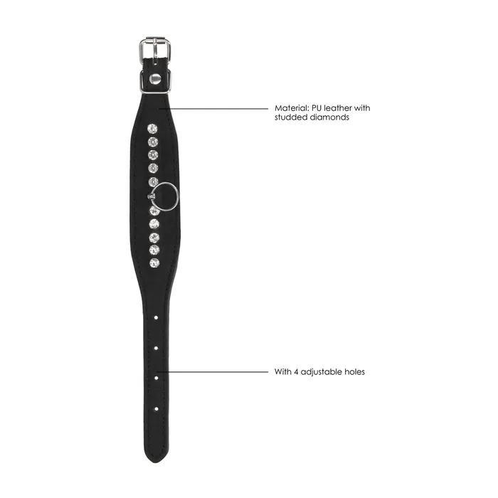 Shots Toys Couples | Ouch Diamond Studded Wrist Cuffs Shots Toys Couples | Ouch Diamond Studded Wrist Cuffs