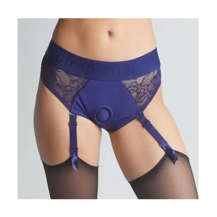 STRAP-ON-ME Strap On Me Harness Lingerie Diva - Night Blue M | Female Sex Toys