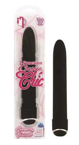 Vibrators 7 Function Classic Chic 6in Black Vibe CalExotics