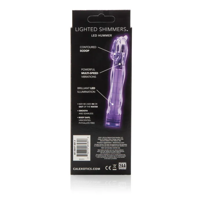Vibrators CalExotics Lighted Shimmers Led Hummers Purple