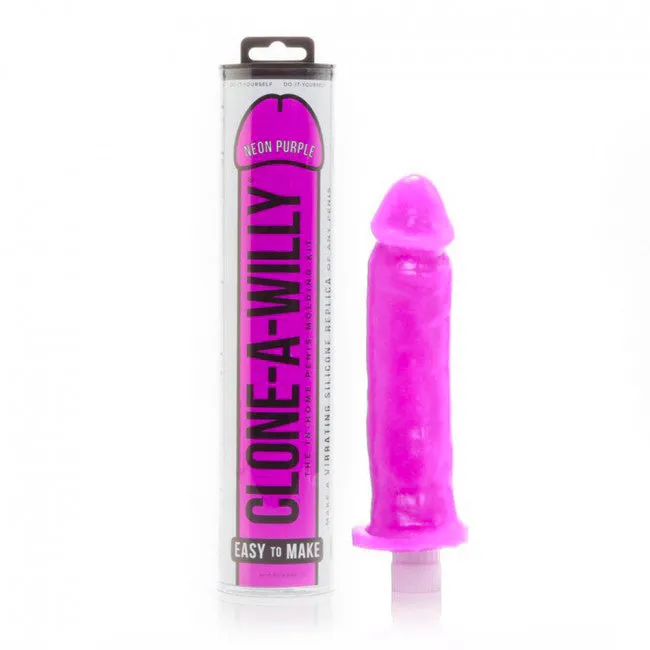 Vibrators Empire Labs Clone A Willy Neon Purple Silicone Vibrator