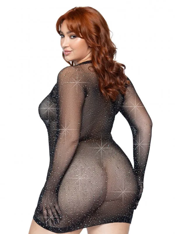 Vibrators | Leg Avenue Rhinestone Fishnet Gloved Dress - 1x/2x Vibrators | Leg Avenue Rhinestone Fishnet Gloved Dress - 1x/2x