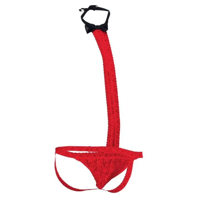 Vibrators | Male Basics Mob Tuxedo Lace Thong Red S-m