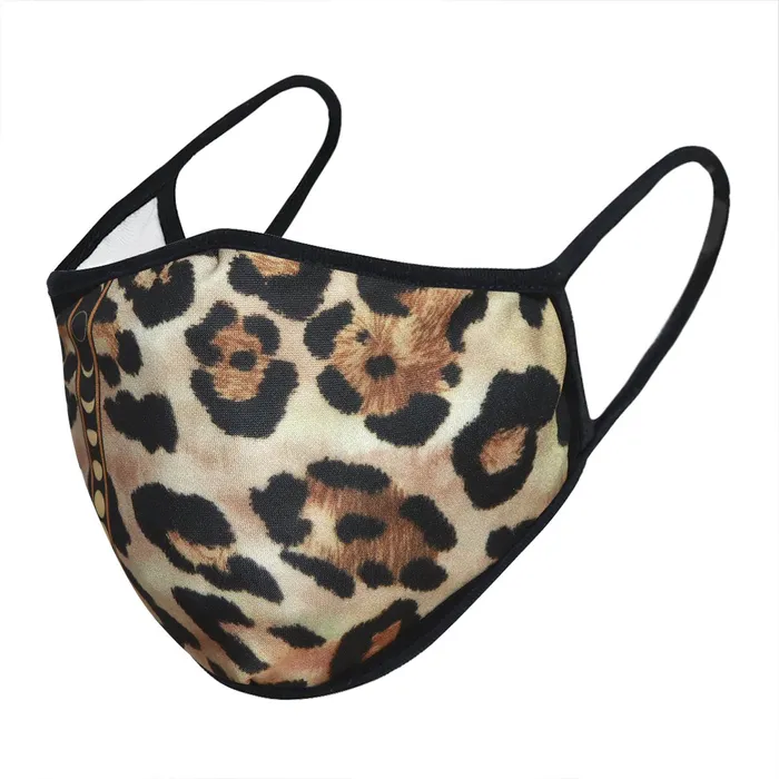 Vibrators Olive Crius Multi Brown Leopard 3Layered Face CoverPM0243