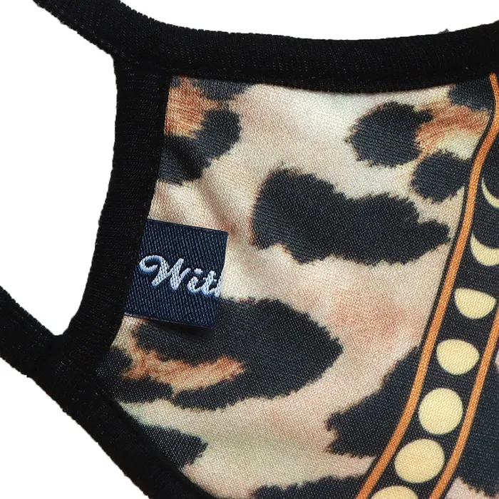 Vibrators | Olive Crius Multi Brown Leopard 3-Layered Face Cover-PM0243