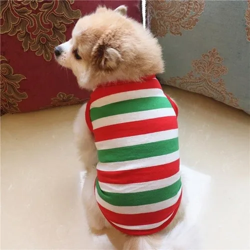 Vibrators | Pet Dog Clothing Cotton Stripe Vest Puppy Cotton - Black Lily