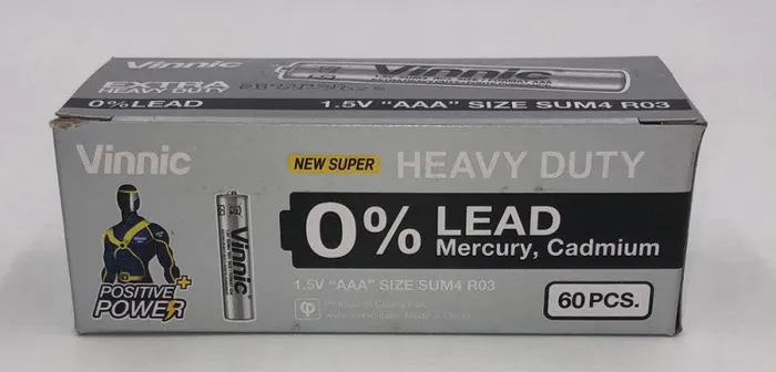 Vinnic & Player Batteries Vinnic Super Heavy Duty AAA - 2 Pc./shrink Pk. - 60 Pcs. Box | Female Sex Toys Vinnic & Player Batteries Vinnic Super Heavy Duty AAA - 2 Pc./shrink Pk. - 60 Pcs. Box | Female Sex Toys