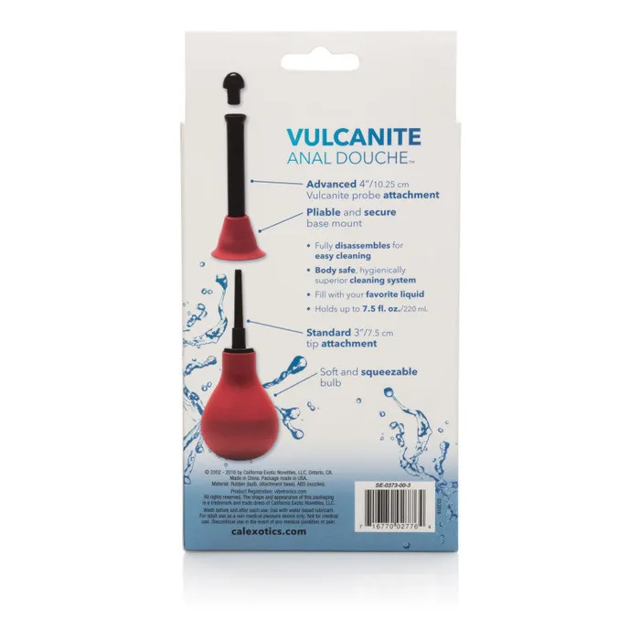 Vulcanite Anal Douche With Attachment | CalExotics Male Sex Toys Vulcanite Anal Douche With Attachment | CalExotics Male Sex Toys
