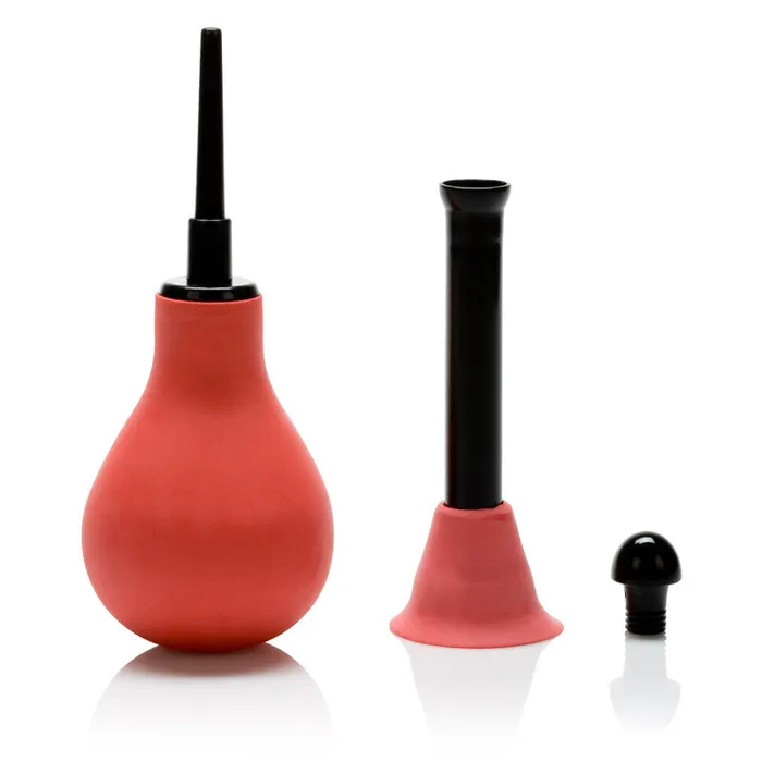 Vulcanite Anal Douche With Attachment | CalExotics Male Sex Toys Vulcanite Anal Douche With Attachment | CalExotics Male Sex Toys