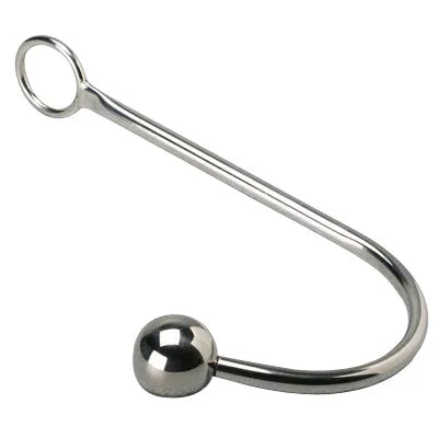 XR Brands Male Sex Toys Master Series Hooked Stainless Steel Anal Hook